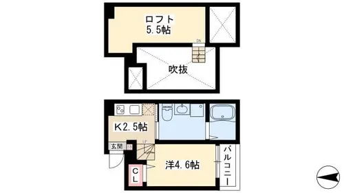 プランドールN【105号室】の間取り