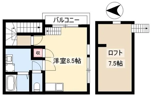 LE COCON守山Ⅱ【201号室】の間取り