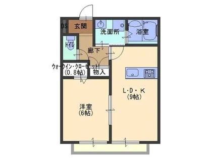 京都府木津川市州見台2丁目【アパート】の間取り