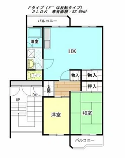 公社賃貸SMALIO 鴨谷台【5-108号室】の間取り