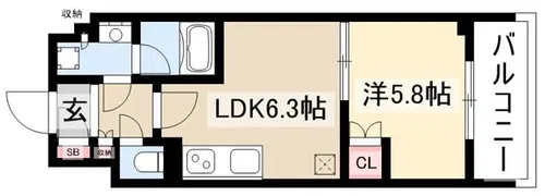オーパスレジデンス名古屋ステーション【12階】の間取り