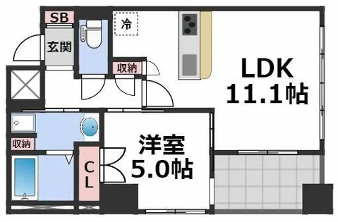 casa felice(カーサフェリーチェ)【4階】の間取り