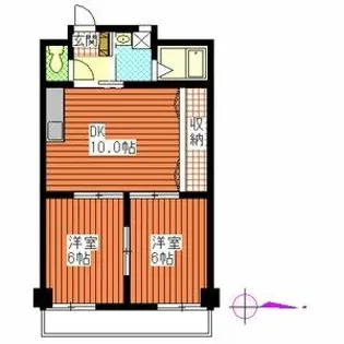 パークサイドなかしま【3階】の間取り