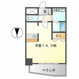 プレサンス泉アーバンゲート【1501号室】の間取り