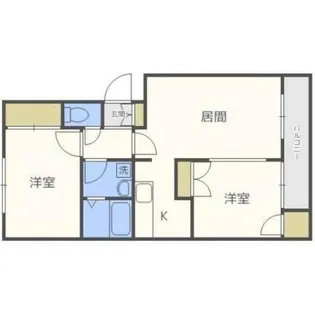 フリューゲル石山【3階】の間取り