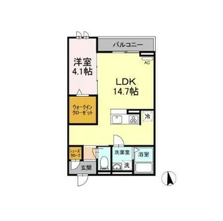 セントラルガーデン名駅東【2階】の間取り