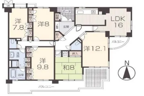 エンブレイス姫路下寺町【14階】の間取り