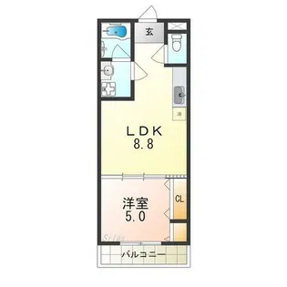 カーサ フェリーチェ【2階】の間取り