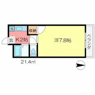 銀頂ハイツME【2階】の間取り
