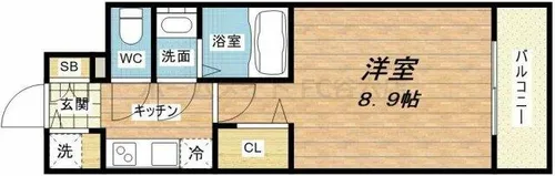 プライムアーバン御堂筋本町【2階】の間取り