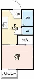 ファミールハイツD棟【2階】の間取り