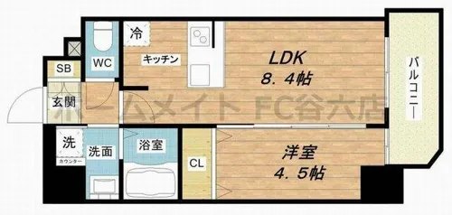 プレサンス梅田東グラッド【11階】の間取り