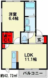 ウィステリア神岳 B棟【1階】の間取り