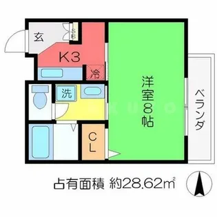 ソレイユ鴨川【3階】の間取り