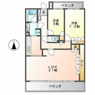 センチュリーステイツ高岳【12階】の間取り