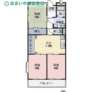 愛知県岡崎市井内町字桜井【アパート】の間取り