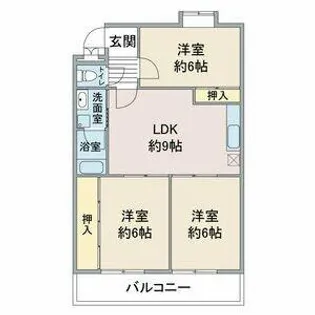 メルローズ2号館【303号室】の間取り