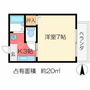 アネックス北白川【1階】の間取り