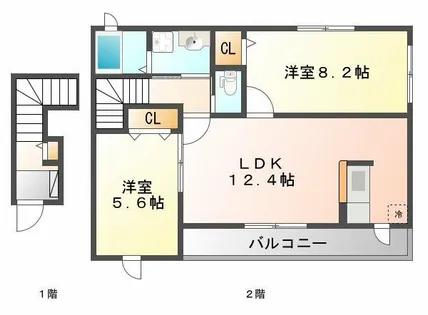 フリーデンハオス参番館【2階】の間取り