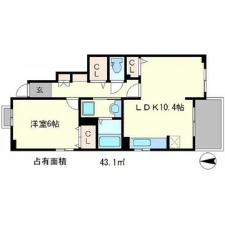 めぞん北山【1階】の間取り