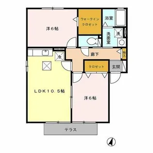 セジュール あいりす A【1階】の間取り