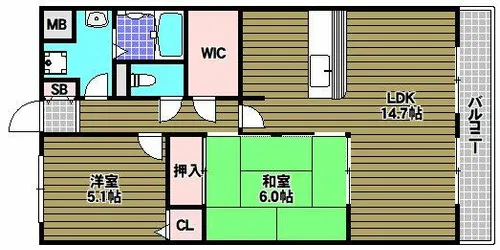 リヴィエール寺内町【4階】の間取り