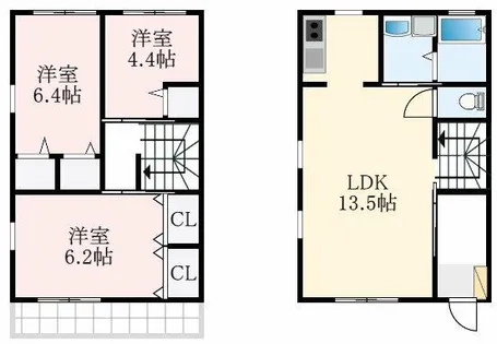 大阪府堺市中区平井【アパート】の間取り