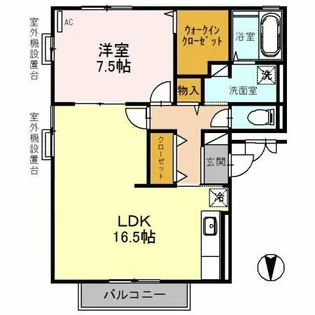 グリーンコート初芝C【2階】の間取り