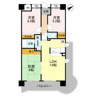 GALAXY WiLL中百舌鳥【8階】の間取り