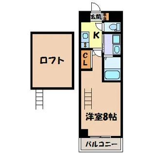 エステムコート名古屋栄デュアルレジェンド【3階】の間取り