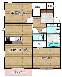 エールデュボヌール【2階】の間取り
