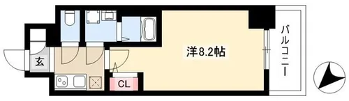 エスリード新栄プライム【0210号室】の間取り