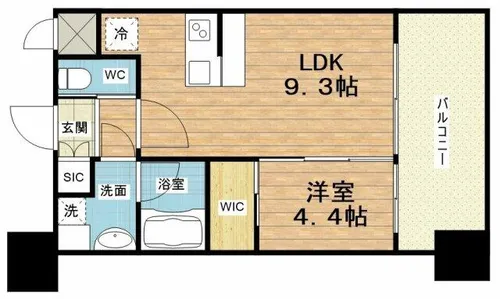 プレジオ難波EURO【12階】の間取り