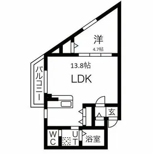 DEVELD栄生 WEST【302号室】の間取り