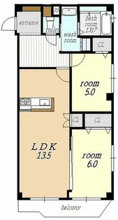 マンション雅【2階】の間取り
