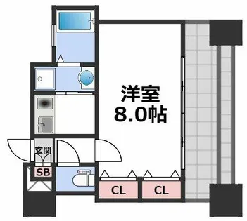 ドゥーエ谷町【12階】の間取り