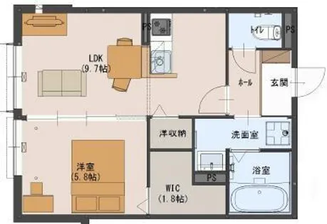 アメニティ古宮 B棟【110号室】の間取り