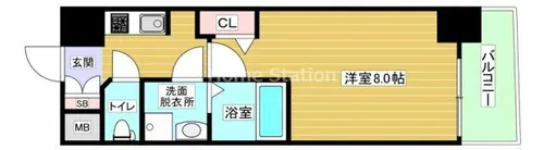 大阪府大阪市北区大淀中5丁目【マンション】の間取り