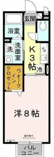 パークハイム四番館【2階】の間取り