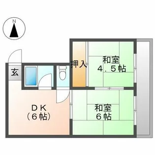 コーポ藤本【2階】の間取り