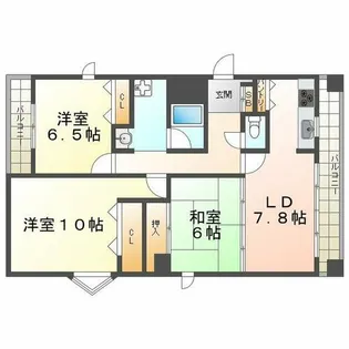 五色山アーバンリズ【3階】の間取り