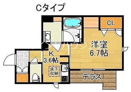 シャーメゾン カーサ ベルデ Ⅰ【1階】の間取り