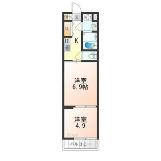 フォーリアライズ京都東寺【5階】の間取り