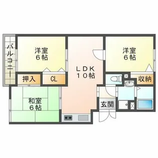 ヴァンベールCASA【2階】の間取り