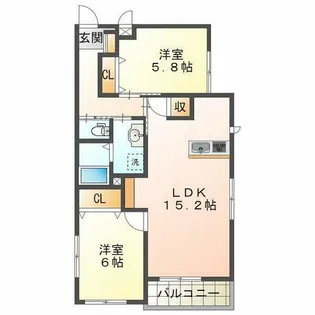 ワコーレヴィアーノ垂水霞ヶ丘【2階】の間取り