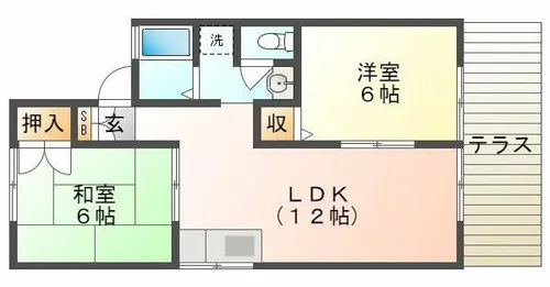 CASA IZUMI B棟【2階】の間取り