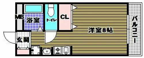 レジデンス遊園前【1階】の間取り