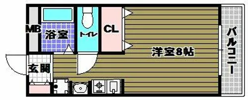 レジデンス遊園前【1階】の間取り