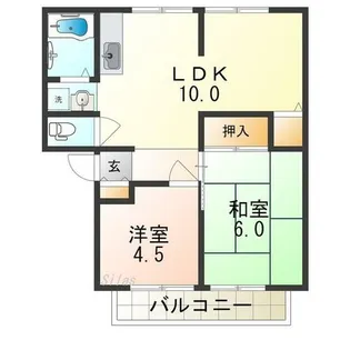 サンビレッジエクセル C【1階】の間取り