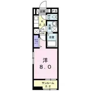 ミニョン ドミール【2階】の間取り